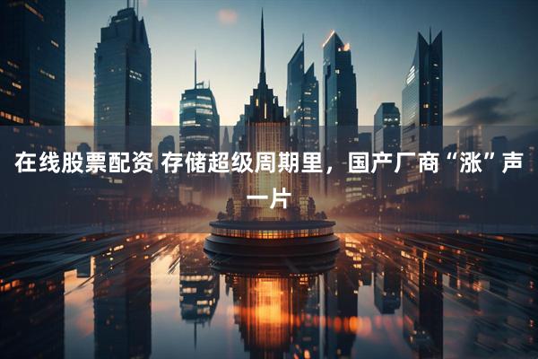 在线股票配资 存储超级周期里，国产厂商“涨”声一片